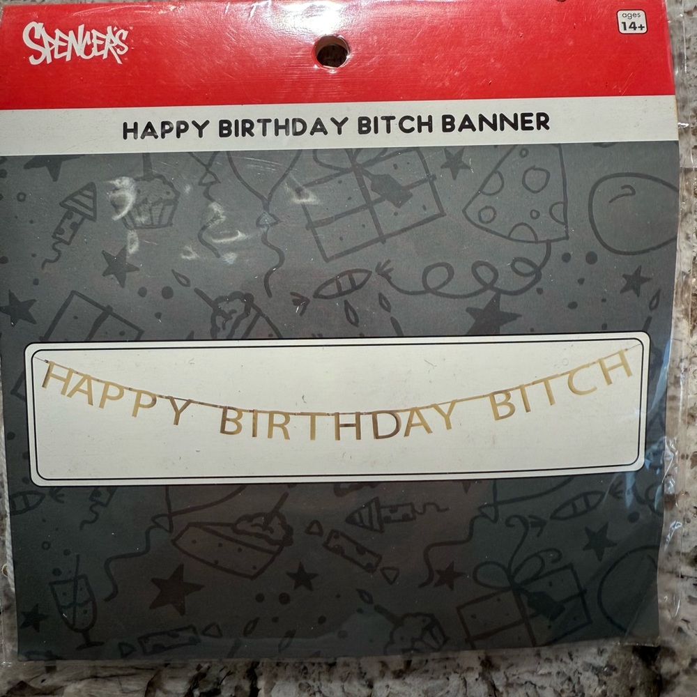 Adult funny Happy Birthday banner